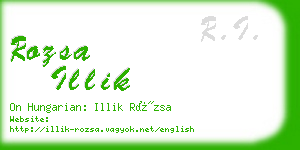 rozsa illik business card